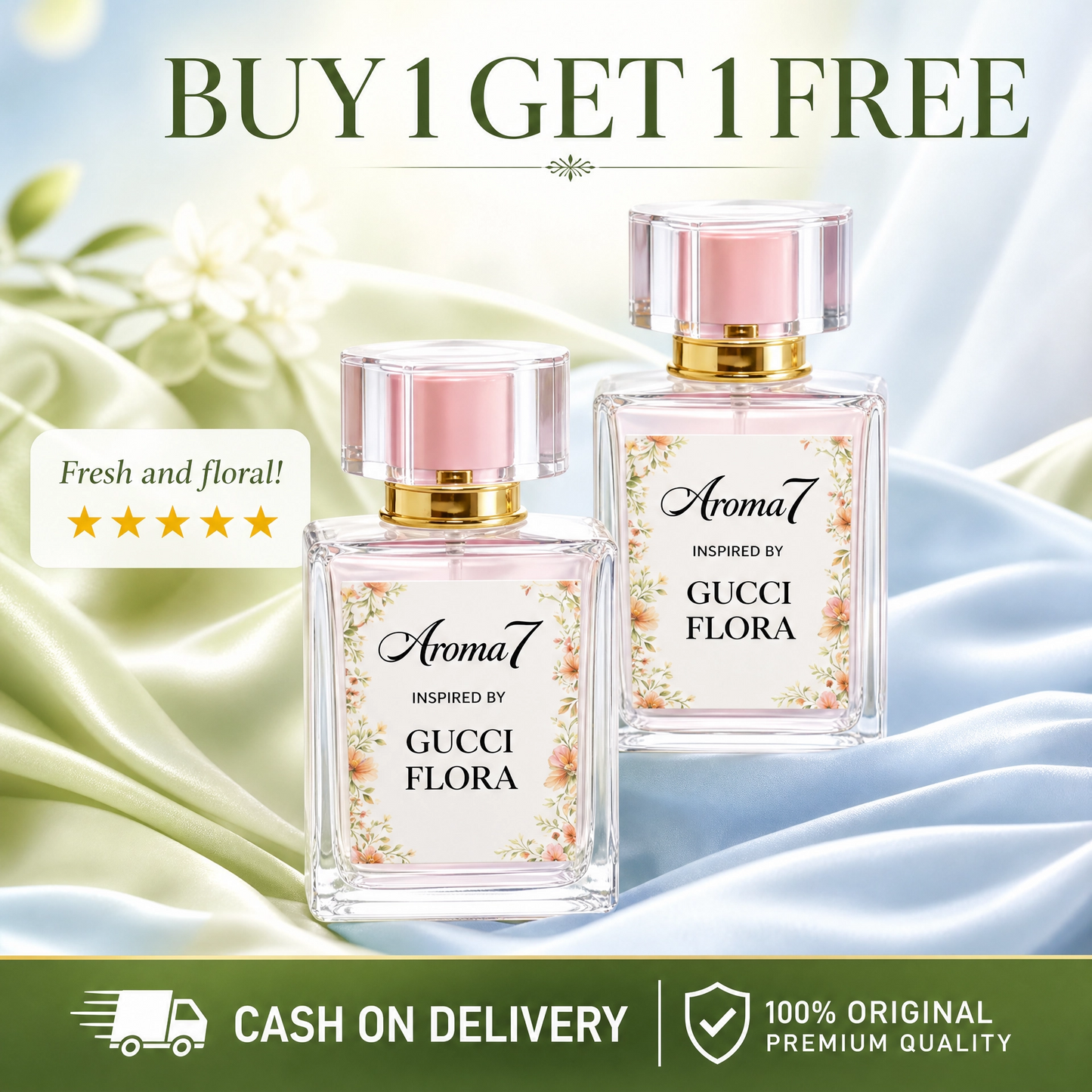 GUCCI FLORA Perfume - Luxury Collection - Buy 1 Get 1 Free